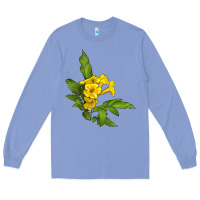 Colony Blue yellow elder flower Long Sleeve Tee - LillyAllenDesigns