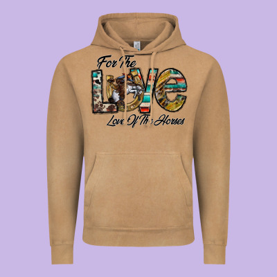 For The Love Love Of The Horses Vintage Hoodie Designed By Cowhidedigitalart
