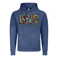 Vintage Denim for the love love of the horses Vintage Hoodie - CowhideDigitalArt
