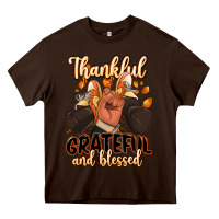 Chocolate Brown Thankful grateful and Blessed black man sneakers Heavy Core Tee - RanaPortraitStore