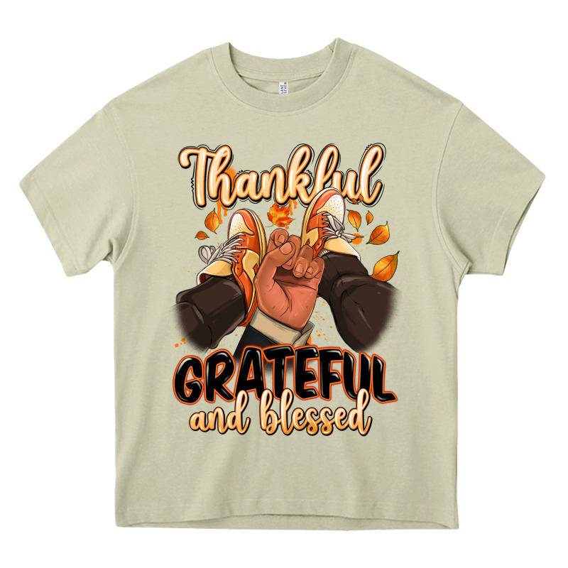Thankful Grateful And Blessed Black Man Sneakers Heavy Core Tee by RanaPortraitStore | Teevron