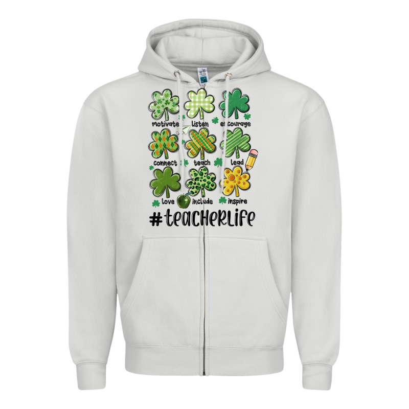 Teacher St.patrick's Zipper Hoodie by MaliasSmallBusiness | Teevron