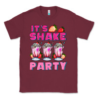 Burgundy its shake party with milkshake Classic Tee - AdoDesignShop