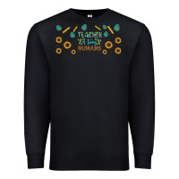 Black teacher of tiny humans libbey glass Premium Sweatshirt - BundleAndBundleShop