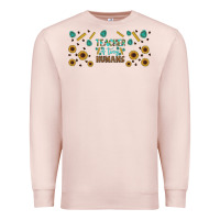Pale Pink teacher of tiny humans libbey glass Premium Sweatshirt - BundleAndBundleShop
