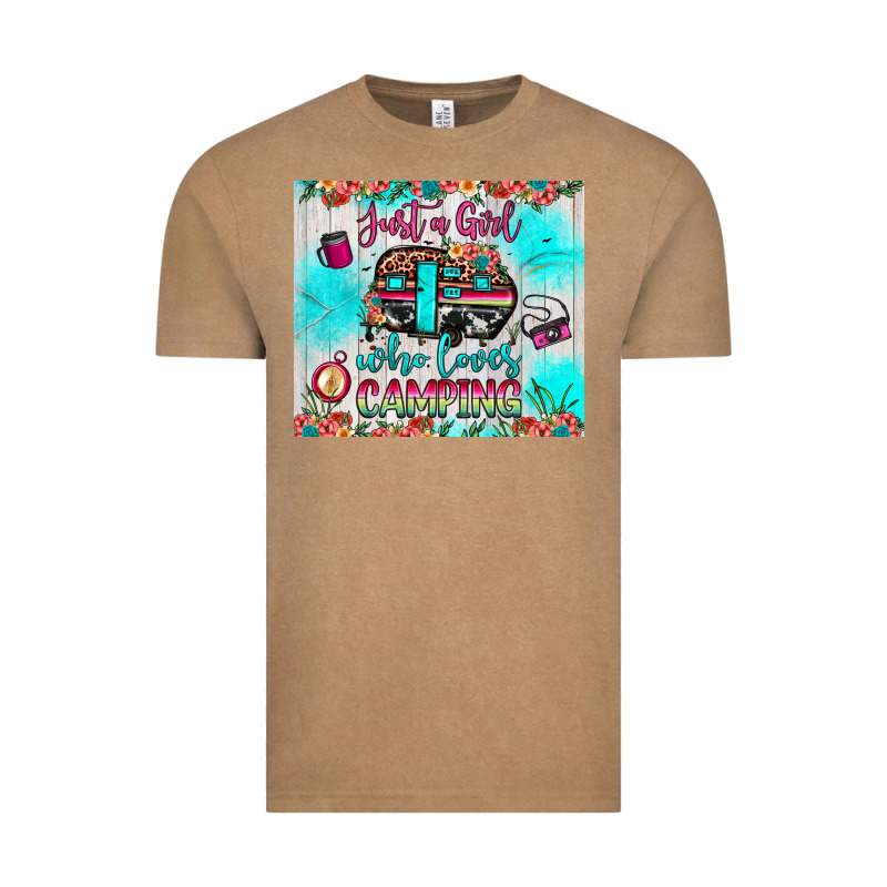 Just A Girl Who Loves Camping Vintage Tee by JahusDesignShop | Teevron