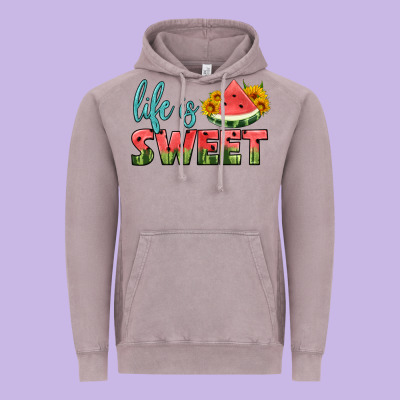 Life Is Sweet Vintage Hoodie Designed By Hra Design Shop