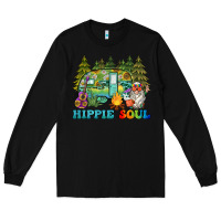 Black hippie soul camping Long Sleeve Tee - BarkalooDesign
