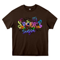 Chocolate Brown It's spooky season Heavy Core Tee - RanaPortraitStore