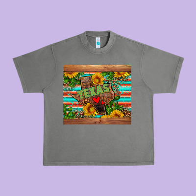Texas Urban Heavy Tee Designed By Adodesignshop