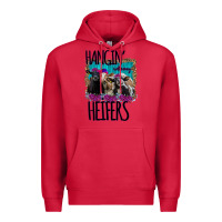 Cardinal Hangin With My Heifers Premium Hoodie - Bettercallsaul
