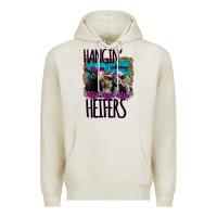 Oatmeal Heather Hangin With My Heifers Premium Hoodie - Bettercallsaul