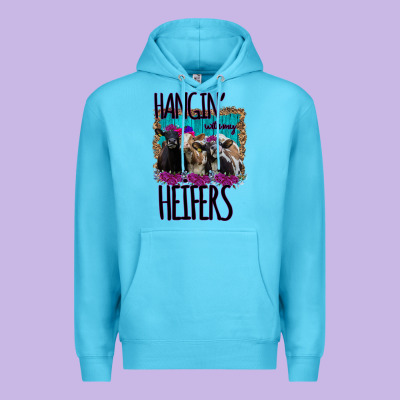 Hangin With My Heifers Premium Hoodie Designed By Bettercallsaul