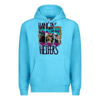 Ocean Blue Hangin With My Heifers Premium Hoodie - Bettercallsaul