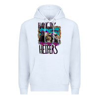 White Hangin With My Heifers Premium Hoodie - Bettercallsaul