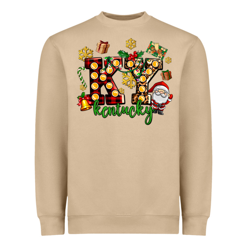 Ky Kentucky Christmas Heavyweight Sweatshirt by AdoDesignShop | Teevron