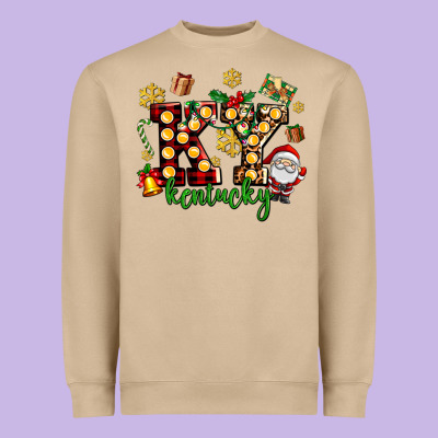Ky Kentucky Christmas Heavyweight Sweatshirt Designed By Adodesignshop