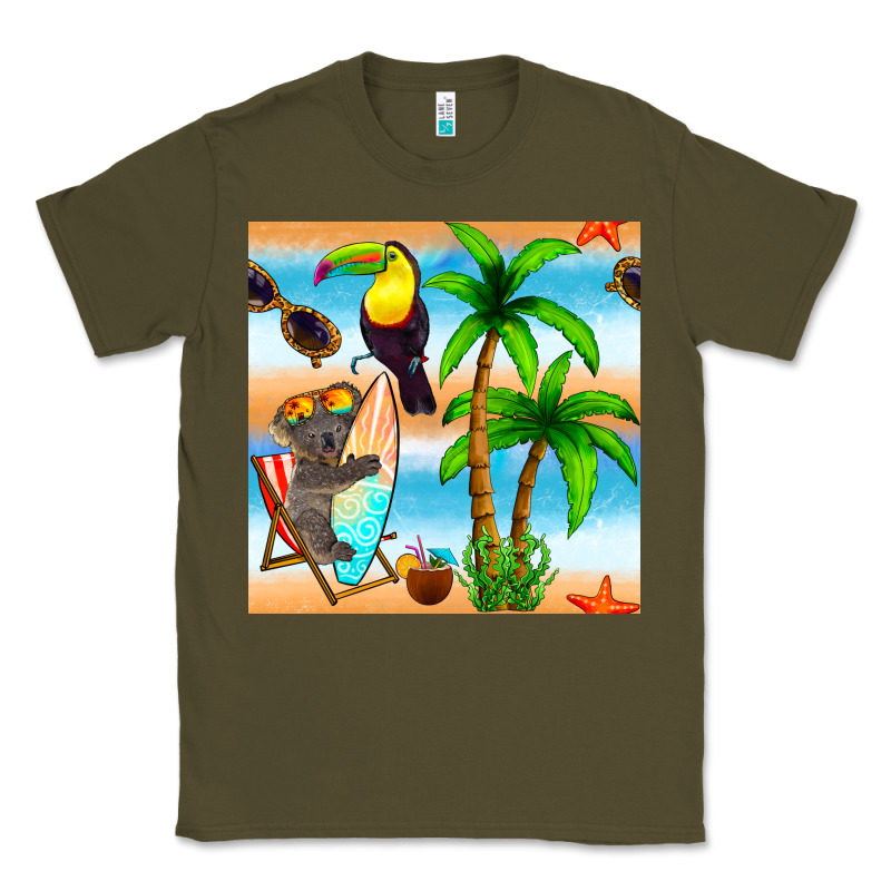 Tropical Animals Seamless Pattern Classic Tee by BundleAndBundleShop | Teevron