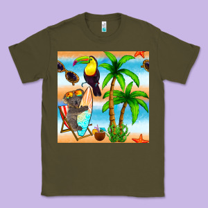 Tropical Animals Seamless Pattern Classic Tee Designed By Bundleandbundleshop