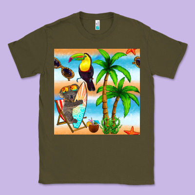 Tropical Animals Seamless Pattern Classic Tee Designed By Bundleandbundleshop