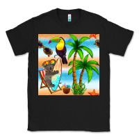 Black tropical animals seamless pattern Classic Tee - BundleAndBundleShop
