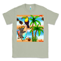 Matcha tropical animals seamless pattern Classic Tee - BundleAndBundleShop