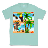 Seafoam tropical animals seamless pattern Classic Tee - BundleAndBundleShop