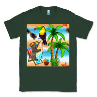Sports Green tropical animals seamless pattern Classic Tee - BundleAndBundleShop
