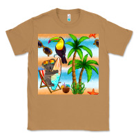 Toasted Coconut tropical animals seamless pattern Classic Tee - BundleAndBundleShop