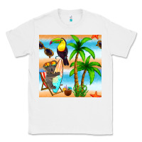 White tropical animals seamless pattern Classic Tee - BundleAndBundleShop