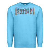 Ocean Blue teacher gemstone and pink flower libbey glass Premium Sweatshirt - BundleAndBundleShop