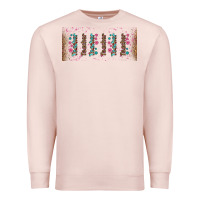 Pale Pink teacher gemstone and pink flower libbey glass Premium Sweatshirt - BundleAndBundleShop