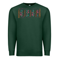 Sports Green teacher gemstone and pink flower libbey glass Premium Sweatshirt - BundleAndBundleShop