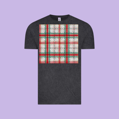 Christmas Plaid Seamless Pattern Vintage Tee Designed By Bundleandbundleshop