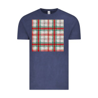 Vintage Denim christmas plaid seamless pattern Vintage Tee - BundleAndBundleShop