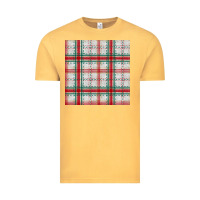 Vintage Mustard christmas plaid seamless pattern Vintage Tee - BundleAndBundleShop