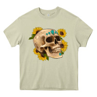 Mossy skull flowers and gemstone Heavy Core Tee - Artiststas