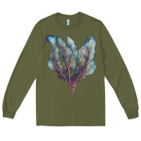 Army Green Venus Fan Sea Coral Long Sleeve Tee - LillyAllenDesigns