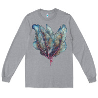 Heather Grey Venus Fan Sea Coral Long Sleeve Tee - LillyAllenDesigns