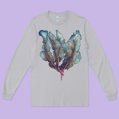 Venus Fan Sea Coral Long Sleeve Tee Designed By Lillyallendesigns