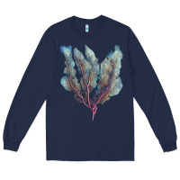Navy Venus Fan Sea Coral Long Sleeve Tee - LillyAllenDesigns