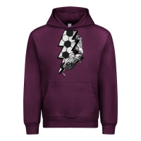 Mauve Wine Lightning bolt Soccer Urban Hoodie - HowdyJamesFarm