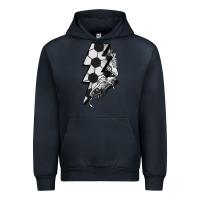 Navy Lightning bolt Soccer Urban Hoodie - HowdyJamesFarm