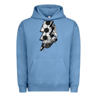 Pigment Pebble Blue Lightning bolt Soccer Urban Hoodie - HowdyJamesFarm