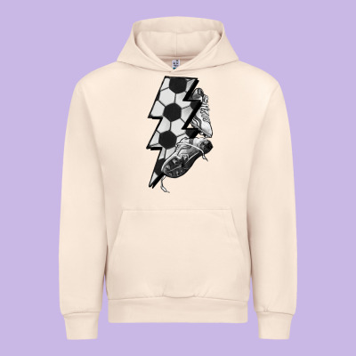 Lightning Bolt Soccer Urban Hoodie Designed By Howdyjamesfarm