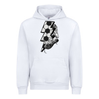 White Lightning bolt Soccer Urban Hoodie - HowdyJamesFarm
