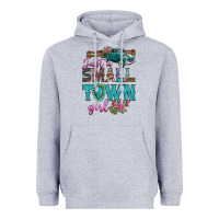 Heather Grey Just A Small Town Girl With Truck Heavyweight Hoodie - BundleAndBundleShop