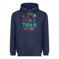 Navy Just A Small Town Girl With Truck Heavyweight Hoodie - BundleAndBundleShop
