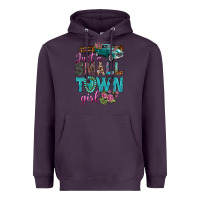 Plum Just A Small Town Girl With Truck Heavyweight Hoodie - BundleAndBundleShop