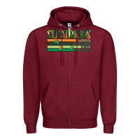 Burgundy st. patrick's day Zipper Hoodie - MaliasSmallBusiness
